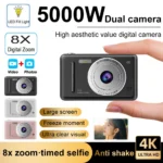 4k Digital Camera IPS HD 50MP CCD Camera 2.4" Autofocus Vlogging Student Camcorder 8X Dual Cam and LED Flash Video Photo Filming - Image 2