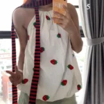 Women antumn Stripe Pattern Scarf Thin Neckerchief Y2k Style Thin long Cotton Scarves Punk Decorative Scarf Clothing accessories - Image 13