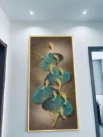 Led Light  Decorate living room dining room  orridor Bedroom staircase Simple Modern Hanging Painting Mural Ginkgo Mural Lamp - Image 6