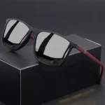 Classic Square Men's Sunglasses Comfortable Lightweight Black Frame Glasses Ideal for Travel Photography Gifts - Image 4