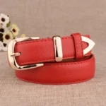 Women's Trousers Belt  Leather Trend White Belt Fashion High Quality Trouser Belts Solid Vintage Pin Buckle Ladies Strap LB2146- - Image 3