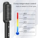 Hair Straightener Ceramic Hot Comb 2 in 1 Electric Straighten Hair Brush Negative Ion Fast Heating Styling Tool ﻿ - Image 13