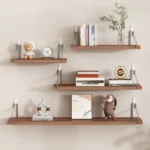 Simple No-Punch Wall Shelf For Books, Decorations, Dolls, Wall Display For Study, Living Room, Hanging Organizers - Image 3