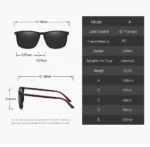 Sports Sunglasses for Men Polarized Comfortable Wear Square Sun Glasses Male Light Weight Eyewear Accessory with Origina UV400 - Image 19