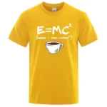 Summer Men T-shirt Cotton Blend Casual Funny Energy=Milk+Coffee Print Men Cool Loose O-neck Tops For Men Short Sleeve Male Tees - Image 7