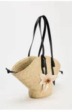 Straw Woven Handbags For Women Handmade Travel Seaside Beach Bag Summer New Handle Bucket Bag Shopping Tote Bag Basket Bolsa - Image 9