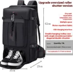 50L 70L Large Capacity Travel Backpack Luggage Sports Training Fitness Independent Shoes Storage Bag Laptop Bags - Image 6