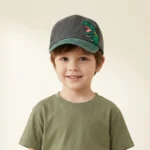 Children's Baseball Caps - Boys and Girls, Plaid Cotton Floppy Baseball Caps, Trendy Kids' Small Dinosaur Sun Protection Hats - Image 8
