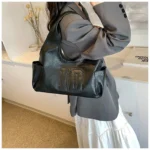 2024 New Women's Tote Bags Trendy Versatile Commuting Large Capacity One Shoulder Bag Summer Casual Solid Color Female Handbags - Image 52