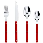 New Design Dinnerware 4 In 1 Set Stainless Steel 18/8(304) ABS Handle With Rivets Top Mirror Polishing Cutlery Sets For Kitchen - Image 9