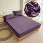 90/120/150/180x200 Fitted Bed Sheet With Elastic Band Solid Color Mattress Covers Protector Single Double King Beds 100% Polyest - Image 11