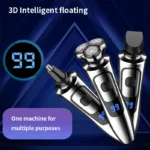 Electric Shaver Man Rechargeable Razor Shaving Knife Whisker Knife Household Portable Floating Three Tip Water Wash - Image 2