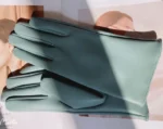 Women's Synthetic Leather Gloves Winter Warmth Short Thin Screen Driving Female Color Leather Gloves New 2022 Cycling - Image 3