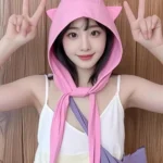 Cute Sunshade Hats Solid-colored Cat Ears Design Hooded Hat with Strap Fashion Personality Headwears Sunshade Caps For Women - Image 16