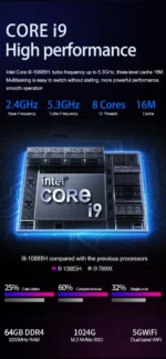 2026 Windows11 Premium 16.1 Inch Gaming Laptop RTX4050 6G Intel Core I9-10885H Max 64GB DDR4 2M.2 NVME 4TB - Image 10