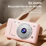 4k Digital Camera IPS HD 50MP CCD Camera 2.4" Autofocus Vlogging Student Camcorder 8X Dual Cam and LED Flash Video Photo Filming - Image 18