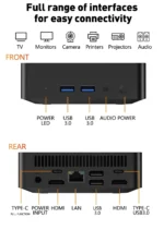 Mini PC Intel Core I9 10980HK/N150 Windows 11 Small Pocket Computer 32GB RAM 1/2TB SSD WIFI6 BT5.2 4K Desktop PC Gaming Computer - Image 20