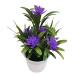 Artificial Flowers Plant Pot Simulate Fake Plastic Flowers Home Office Decor Gift Desktop Bonsai Wedding Party Balcony Ornaments - Image 7