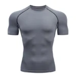 Men's Tight Dry Tshirt Muscle Moisture Wicking Gym Tshirts Fitness Sportswear Casual Holiday Short Sleeve Clothing Apparel - Image 8
