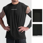 Men's Muscle Fit Tank Tops Summer Quick-Dry Breathable Gym Shirts Streetwear Sportswear Running Beach Workout Vest Bodybuilding
