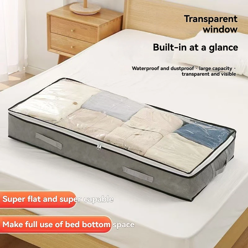 Sd88dc03e5d664101b10f4d6a0a1537e0k.webp The Thickened Large-sized Storage Box Under The Bed Can Hold Clothes, Quilts, And Non-woven Fabric Bags For Storage - Image 1