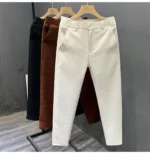 Casual Slim Fit Men's West Pants Thin Non-Ironed Business Suit Pants Comfortable Lightweight Breathable Cotton Summer Leisure... - Image 11