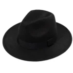 Autumn and winter men and women's new large brimmed hats, fashionable woolen jazz hats, English style top hats - Image 14