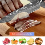 Kitchen Knife 6PCS Set Stainless Steel,Includes Chef's Knife, Bread, Boning Knife,Fruit Knife, with Stainless Steel Knife Holder - Image 10