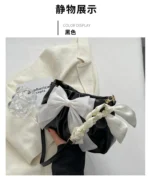 Lovely Bow Handbags for Girls Ladies Fashion Pleated Shoulder Bags for Women Simple Design Female Underarm Bag Casual Tote Purse - Image 42