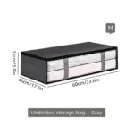 4 Pack Under Bed Storage Containers Blanket Storage Bag Shoe Storage and Organization Space-Saving Bedding Organizer for Bedroom - Image 8