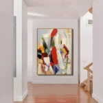 Colorful Textured Wall Art Abstract Handmade Painting On Canvas Large Wall Decor Room Decoration For Living Room Bedroom Picture - Image 3