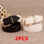 Women's Trousers Belt  Leather Trend White Belt Fashion High Quality Trouser Belts Solid Vintage Pin Buckle Ladies Strap LB2146- - Image 8