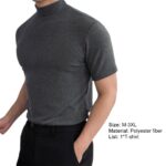 Men T-shirts Summer Fitness Short Sleeve Tees High Collar Basic T-shirt Base T Shirt for Men's Tops camisa masculina 짝퉁명품 남성의류 - Image 16