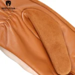 High-end Winter gloves multicolor leather gloves,High-grade sheepskin women's leather gloves simple design Women's gloves-2008 - Image 4