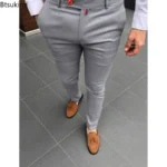 New Men's Fashion Casual Trousers Daily Office Business Formal Pants Solid Slim Pencil Pants Men Versatile Pants for Four Season - Image 5