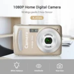 Portable 16M HD Digital Cameras with 2.4 Inch Screen Instant Photo Camera Telescopic Lens Child Camera Photographic Camcorders