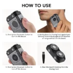 Electric Shaver Washable Digital Display Waterproof Mini Razor for Men Professional Electric Portable Travel Beards Trimmer - Image 16