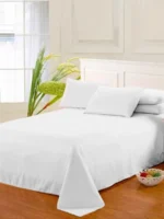 One Single Bed Sheet (Excluding Pillowcases and Pillow Inserts) Made of Washed Material, Pure White, Suitable for Hotels, Guesthouses, and Home Use for Single or Double Beds - Image 7