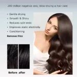 1400W high-power hair dryer, dries hair quickly, lightweight body, low noise, comes with various types of air nozzles. - Image 17