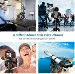 Tripod for Camera, Camera Tripod 60" Heavy Duty Tripod, Phone Tripod for Video Recording Photo Vlog, Iron Camera Tripods - Image 12