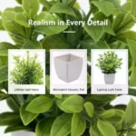 Artificial Plants With Lifelike Foliage And No Maintenance Perfect For Home Office Bathroom Desktop Shelf Decor Indoor Plant - Image 3