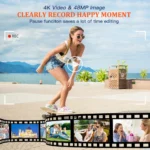 4K Digital Camera Auto Focus 48MP Vlogging Camera for YouTube and Anti-Shake Video Camera with Viewfinder Flash & Dial - Image 3