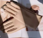 Women's Synthetic Leather Gloves Winter Warmth Short Thin Screen Driving Female Color Leather Gloves New 2022 Cycling - Image 6