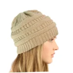 Women's Hats for Autumn&Winter-Comfortable Stylish Versatile Warm-Keeping Hairstyle-Protecting Knitted Satin Woolen Hats - Image 24