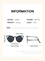 Cat Ear Fashion Sunglasses, Retro Cute Framed Color Sunglasses, Men's and Women's Sunglasses - Image 17
