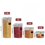 Food Storage Containers Kitchen Organizer and Storage Container with Lids Refrigerator Noodle Box Tank Sealed Cans 5Pcs Set - Image 16