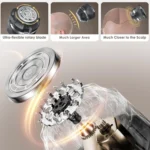 Electric Shaver for Man Powerful Single Head Hair Cutting Machine Wet Dry Head Shaver for Bald Rechargeable Bald Beard Trimmer - Image 2