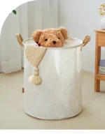 Foldable Fabric Laundry Basket Home Use Dirty Clothes Hamper Toy Storage Basket Wash Tub Bedroom Utility Storage Basket - Image 27
