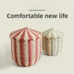 Large Laundry Basket Household Paper Based Compilation Laundry Basket Removable Bathroom Dirty Clothes Home Storage Baskets