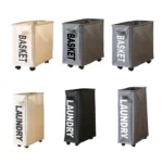 Laundry Basket With Wheels Large Capacity Yoga Mat Storage Basket Multifunctional Foldable Waterproof Dirty Clothes Storage Bag - Image 20